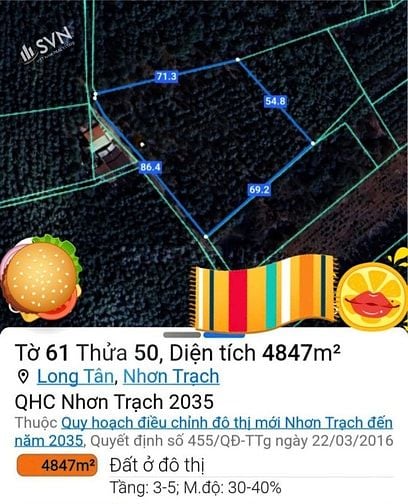 🔥 bán gấp 1000m2 đất vàng nhơn trạch ngay trung tâm hành chính