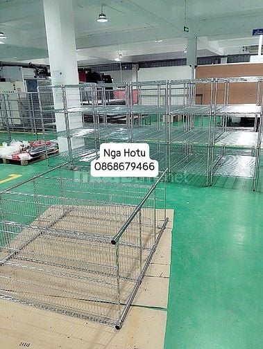 Xe đẩy hàng, giá để hàng, xe lưới để hàng