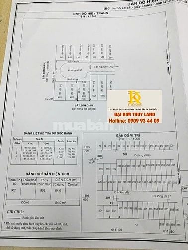 Bán nền M3 khu 30 ha An Phú.7x12 giá 11 tỷ