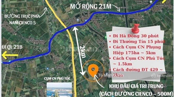 Bán đấu giá Đồng Mèo Trung Lập, Tri Trung, Phú Xuyên (cạnh đường Cienc