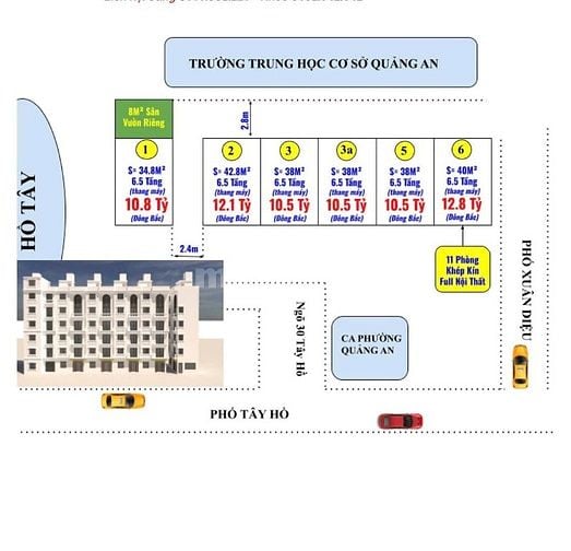 Bán nhà đang xây thô tại 30 Tây hồ