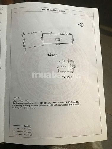 Nhà mặt tiền Chợ Tân Hương, Q.Tân Phú, nhà cấp 4 dt54m2 có 1 gác lững