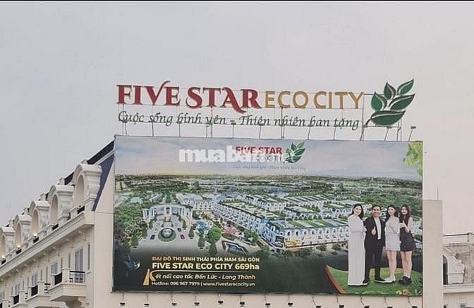 BÁN ĐẤT NỀN (NHÀ PHỐ TM) 4.5x22m, DA FIVE STAR ECO CITY, sổ hồng 2,8tỷ