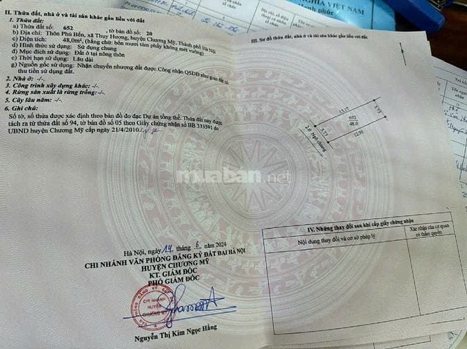 chính chủ cần tiền trả nợ bán nhanh lô đất 48m