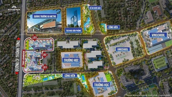 Bán CH The London - Vinhomes Ocean Park, 2,95 tỷ, 44m2, view đẹp, 1PN