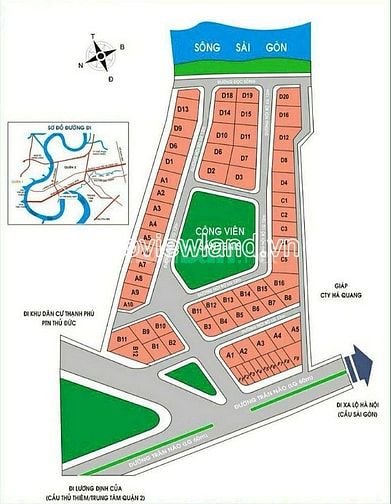 Bán villa khu Compound cực vip River Mark ngay Trần Não, 288m2, lô góc