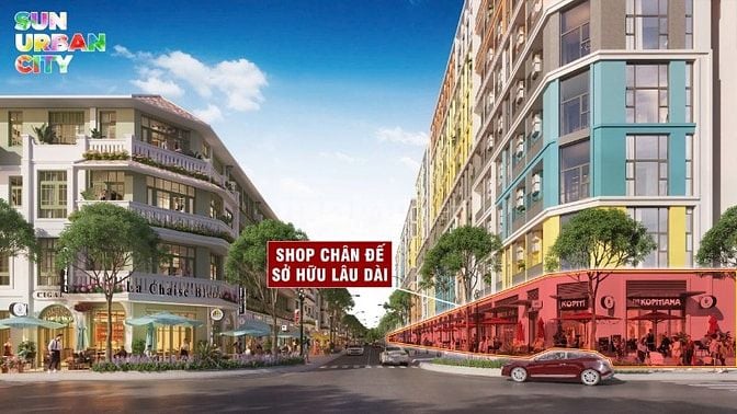 Shop khối đế Sun Urban City chỉ từ 2.9 Tỷ . Vốn ban đầu 700 triệu 