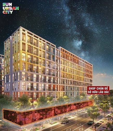 Shop khối đế Sun Urban City chỉ từ 2.9 Tỷ . Vốn ban đầu 700 triệu 