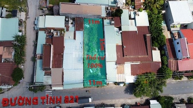 385 m2 thổ cư mặt tiền chợ ĐT 821, Lộc Giang, Đức Hòa, Long An