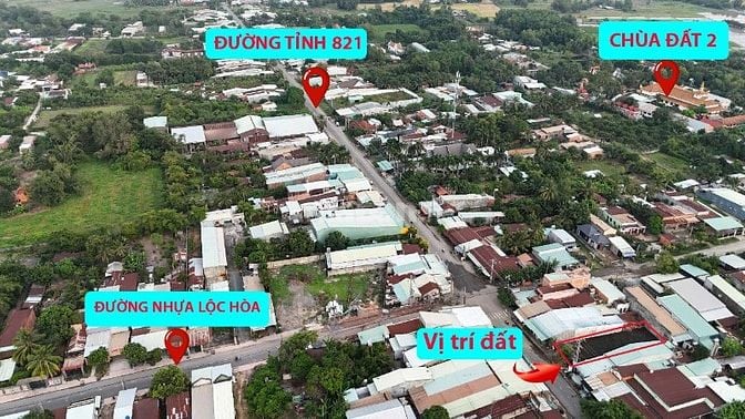 385 m2 thổ cư mặt tiền chợ ĐT 821, Lộc Giang, Đức Hòa, Long An