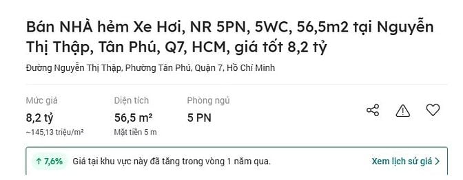 Bán NHÀ hẻm Xe Hơi, NR 5PN, 5WC, 56,5m2.Nguyễn Thị Thập, Q7,giá 8,2 tỷ