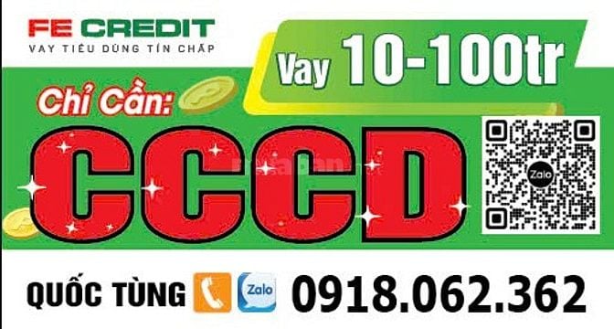 Hỗ trợ tài chính tiền mặt đến 40tr - 70tr chỉ CCCD lãi suất 0% - 3,8%