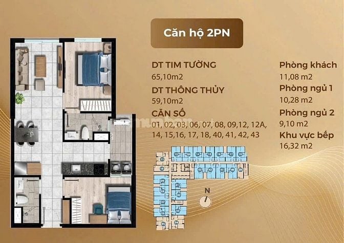 Bán Căn Hộ 2PN, View Sông, Giá Chỉ Từ 1.6 Tỷ, gần TTTM Aeon