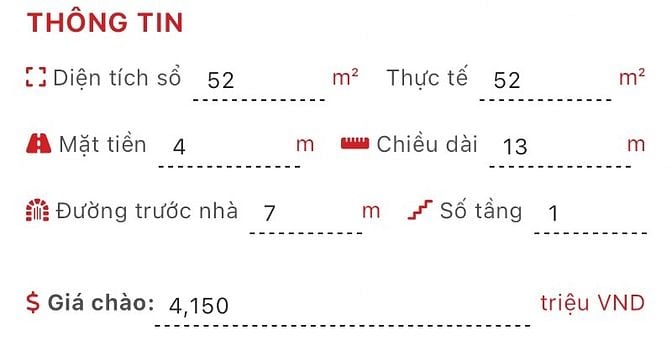 BÁN ĐẤT 4M x 13M. NGAY LIÊN PHƯỜNG KHU PHÂN LÔ, GẦN KHU BIỆT THỰ VILLA