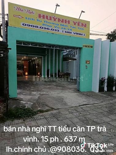 Bán nhà nghĩ 15 phòng . Tiểu cần trà vinh 