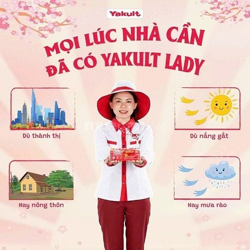 TUYỂN GẤP 10 NỮ BÁN SỮA YAKULT TẠI QUẬN GÒ VẤP