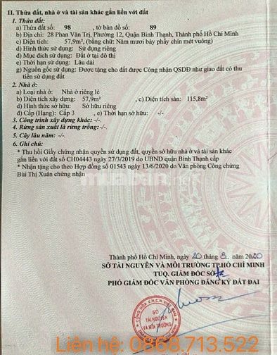 Bán nhà mặt tiền góc ngã ba Phan Văn Trị, Bùi Đình Túy - DT 57.9m2