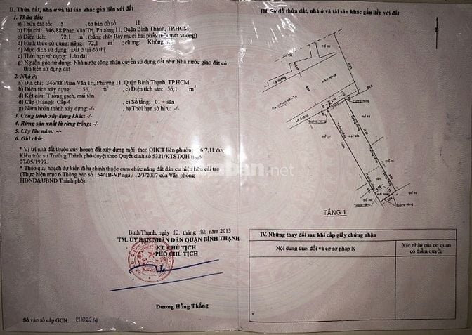 Bán nhà đường 12m, thông Phan Văn Trị và Phạm Văn Đồng, Bình Thạnh