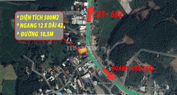 Chủ Cho Thuê Đất 500m2-đường 10m5-Ngang 12m. Phú Hạ, Hoà Sơn, Hoà Vang
