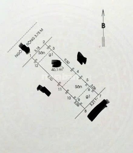 2T P/Lô Hồ Ba Mẫu-Ô Đồng Lầm ngõ 3,75m thông các ngả cách oto 50m