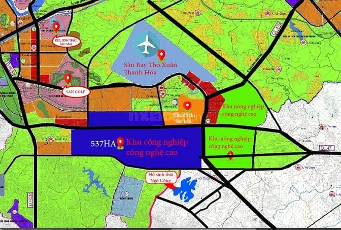 CƠ HỘI ĐẤT NỀN BÊN CẠNH SÂN BAY, ĐỐI DIỆN KHU CÔNG NGHIỆP LAM SƠN - TH