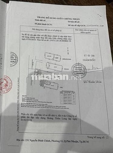 BÁN NHÀ MẶT TIỀN : 231 NGUYỄN ĐÌNH CHÍNH - P. 11 - Q. PHÚ NHU