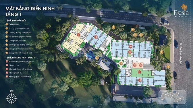 Fresia Tân Vạn Căn Hộ 2 Phòng ngủ Diện Tích 60m2 Giá Tốt Nhất Khu Vực