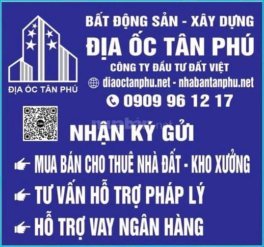 Hạ giá Mặt tiền đường Dương Đức Hiền - Tây Thạnh - Tân Phú