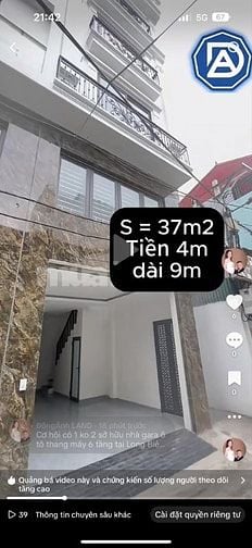 Cần bán gấp hạ giá 300tr nhà gara ôtô 6 tầng thang máy- Long Biên- 