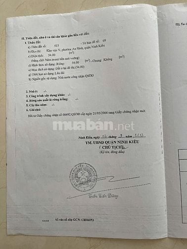 BÁN NỀN CẤP PHÉP XÂY DỰNG CHÍNH 