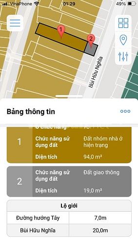 BÁN NHÀ 2 MẶT TIỀN TRƯỚC VÀ SAU  : 135 BÙI HỮU NGHĨA - P. 1 - Q. BÌNH