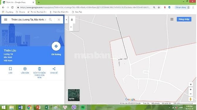 Bán đất thổ cư thôn Thiên Lộc xã Trung Chính huyện Lương Tài