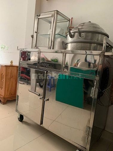 Anh cần bán xe bánh bao INOX 304 nhà đóng bền đẹp chắc , giá tốt 