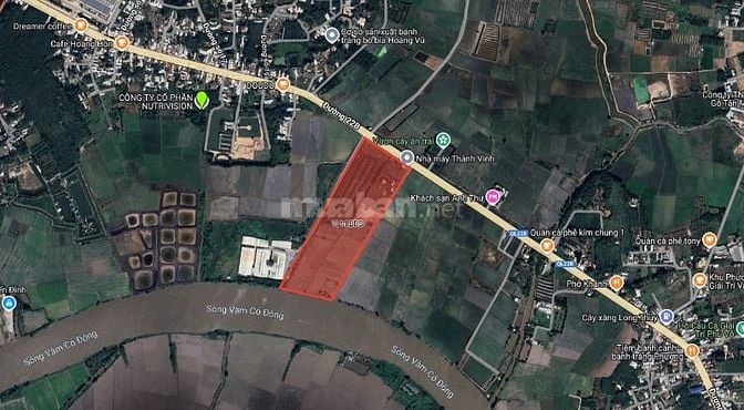 Đất cs sản xuất 2 MT Quốc Lộ 22B và Sông Vàm Cỏ, 36176m, 3.6 triệu/m2