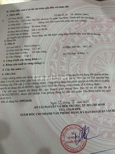 Bán nhà chính chủ 16/25 Bùi Thế Mỹ, P.10, Tân Bình, gần chợ Tân Bình