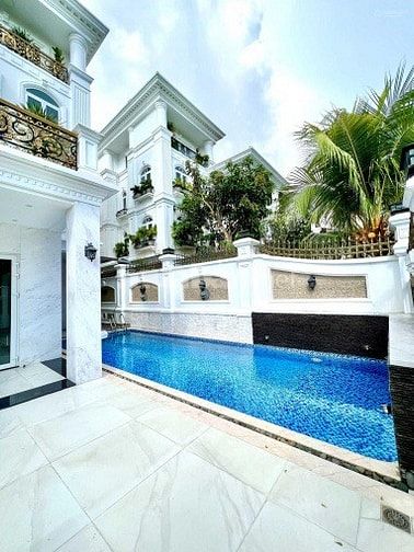 Cặp Bt đơn lập Kdc Cityland Q7 370m2 view sông,Full Nt,thang máy, Giá