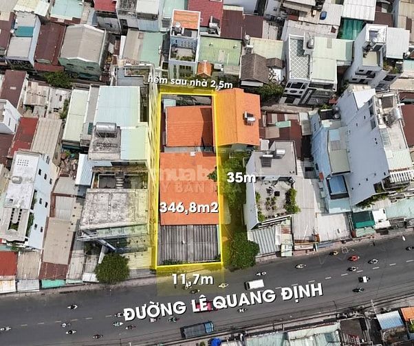 Chính Chủ Gửi Bán Nhà 280 Lê Quang Định, P11, 12x35m, 350m2- chỉ 83 tỷ
