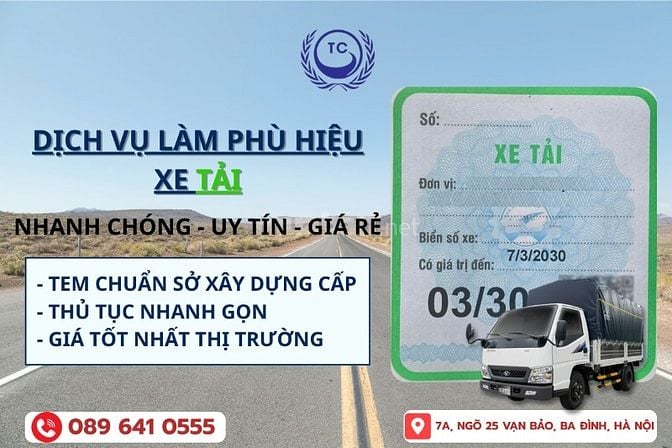 NHẬN LÀM PHÙ HIỆU XE CONTAINER - XE TẢI - XE HỢP ĐỒNG