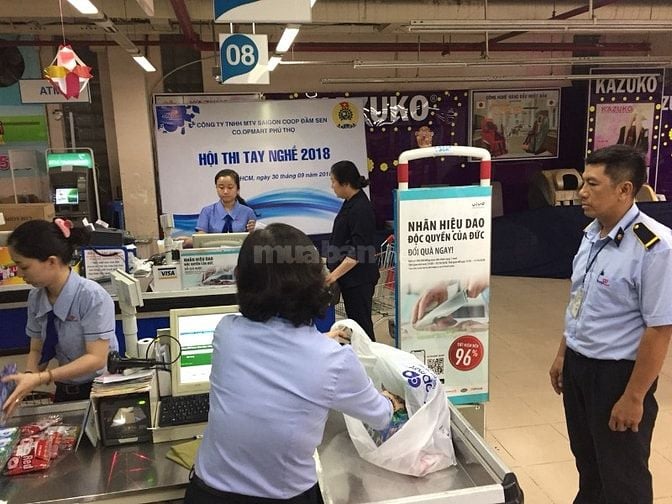 Cần Tuyển NV Thu Ngân, Bán Hàng, ưu tiên lớn Tuổi Tạp Vụ, Bảo Vệ, Kho