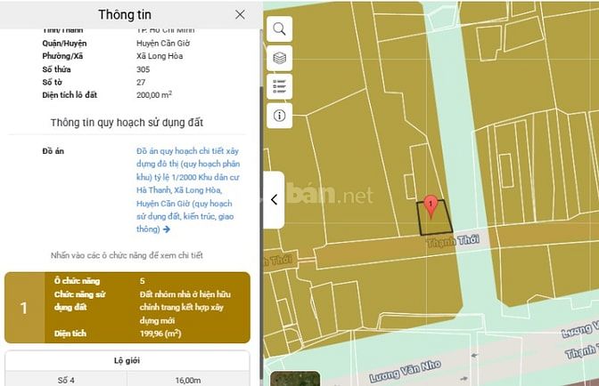 Bán đất MTĐ Thạnh Thới Cũ (nay là Lương Văn Nho) , gần dự án La maison