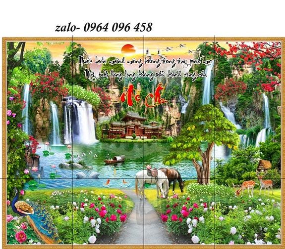tranh gạch 3d ốp nhà mồ - VCB64