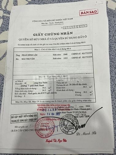 Bán nhà chính chủ Hẻm 42 Hoàng Hoa Thám, P7, Bình Thạnh, 40m2, 5,85tỷ