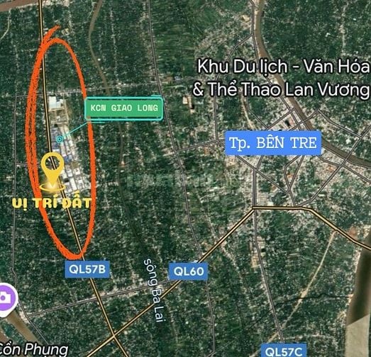  BÁN 120m2 Đất thổ cư KDC Giao Long, Châu Thành, Bến Tre, mặt tiền 5m
