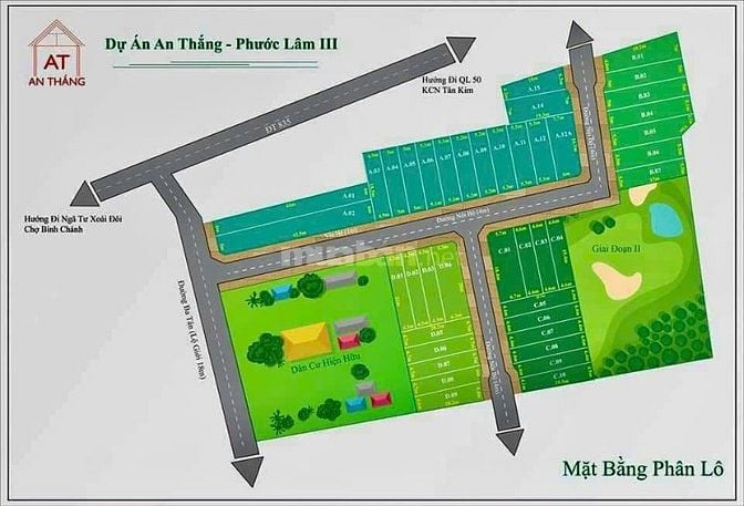 BÁN ĐẤT KDC AN THẮNG, PHƯỚC LÂM 3 - CẦN GIUỘC, LONG AN