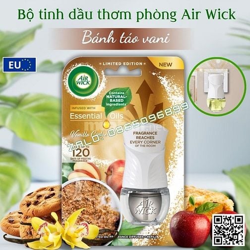 Bộ tinh dầu thơm phòng AirWick 19ml nhập khẩu Châu Âu, hỗ trợ khử mùi