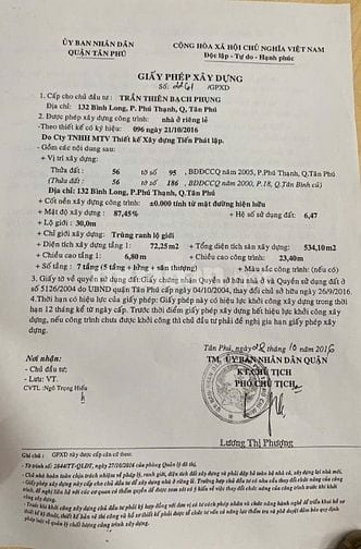 🌷 🌷 🌷 BÁN NHÀ MẶT TIỀN : 132 BÌNH LONG - P. PHÚ THẠNH - Q. TÂN PHÚ