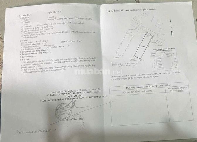 Cần tiền Bán nhanh căn nhà 1 trệt 1 lầu trả nợ ở quận 12 giá 850 triệu