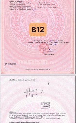 Chính chủ bán đất hẻm xe hơi đường Hiệp Bình, phường Hiệp Bình Chánh.