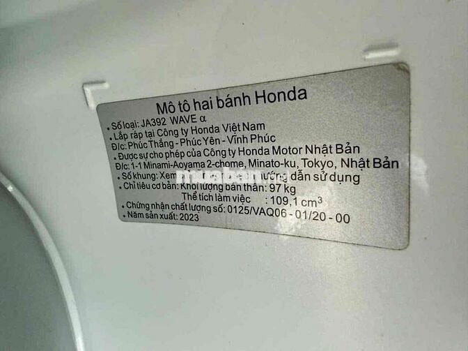 ❤️ Honda Wave 2023 Số đẹp 12999