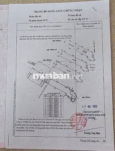 BÁN NHÀ MẶT TIỀN : 384 LŨY BÁN BÍCH - P. HÒA THẠNH - Q.TÂN PHÚ